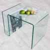 Table de salon en verre trempé