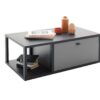 Table basse industrielle grise