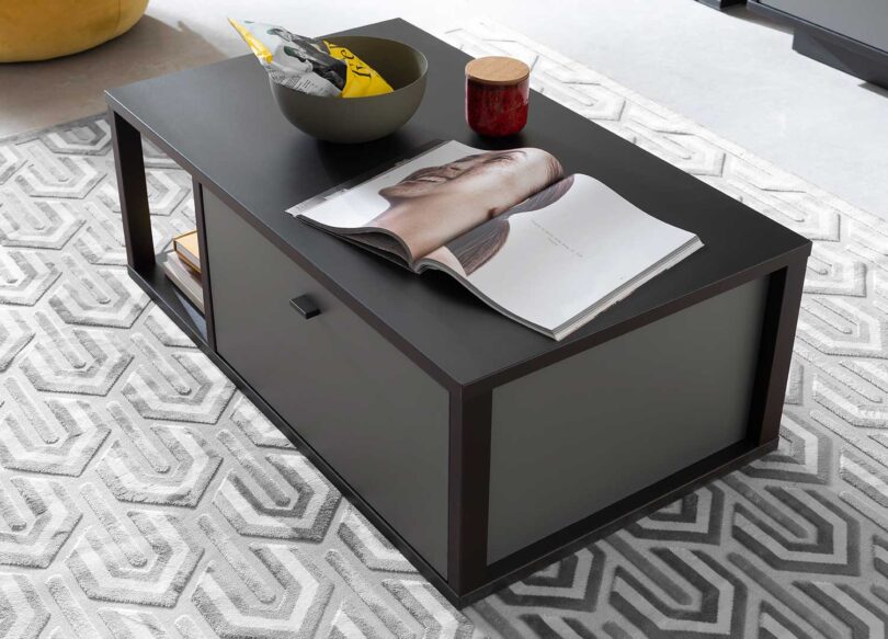 Table de salon grise industrielle