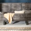 banc coffre de rangement originale en bois massif