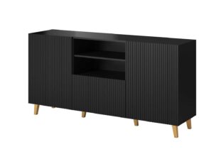 meuble buffet pas cher moderne noir avec rangements