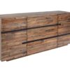 bahut 170 cm en bois d acacia fonce style retro