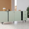 meuble buffet moderne pas cher 200 cm vert sauge