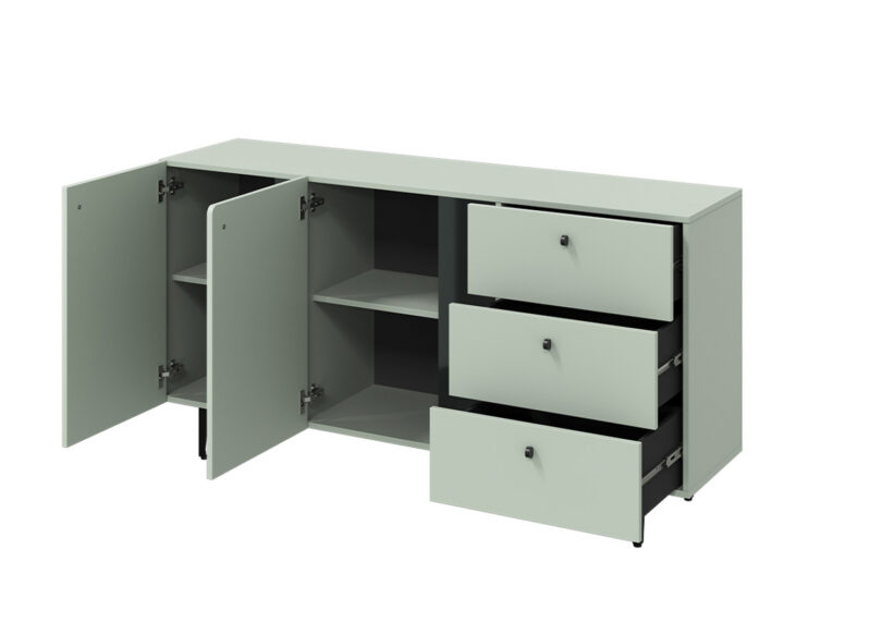 meuble de rangement salon salle a manger vert sauge