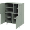 meuble de rangement commode vert sauge 4 portes