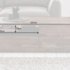 details des dimensions de la table basse