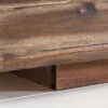 zoom sur le pietement du buffet en acacia fonce