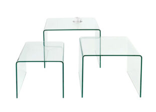 Tables basses en verre trempé transparent