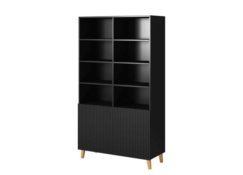 meuble de rangement moderne noir avec 12 compartiments