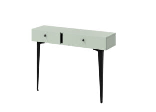 console moderne avec 2 tiroirs vert sauge