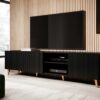 meuble tv avec des facades modulables noires