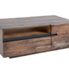 table de salon rectangulaire en bois d acacia fonce