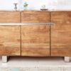 Buffet 3 portes en bois massif miel