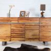 Meuble buffet en bois massif d'acacia brun