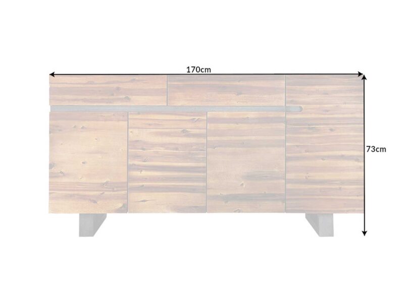 Dimensions du buffet de 170cm en bois