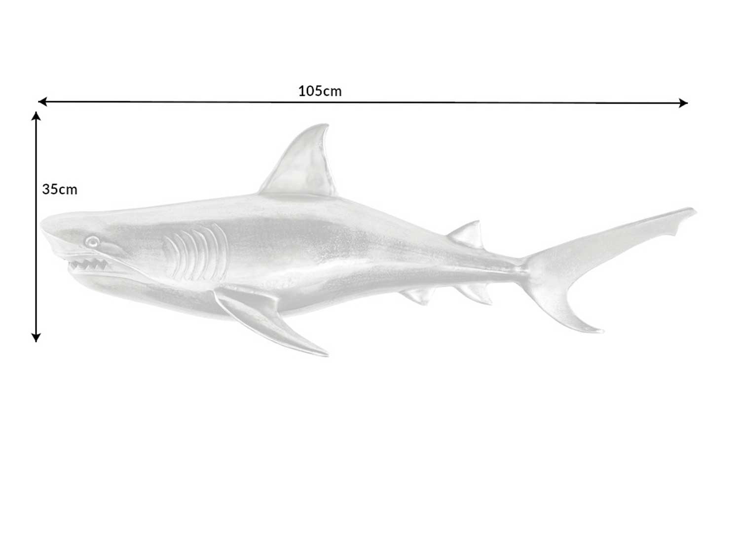 Dimensions de la décoration requin