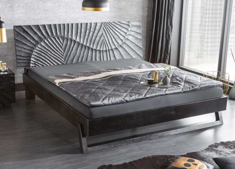 Lit 2 places pour adulte en bois entier