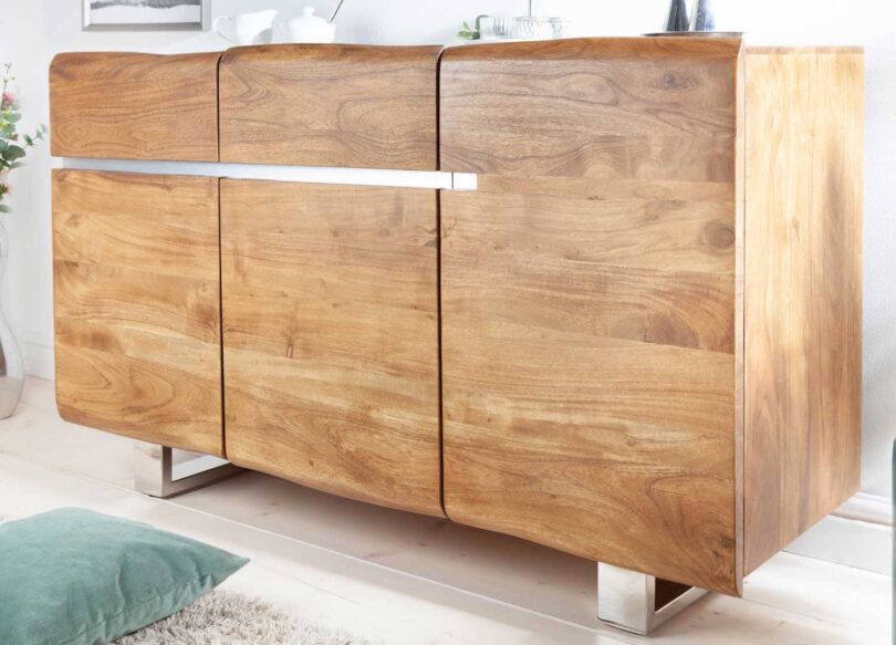 Buffet bois 135cm naturel
