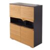 Meuble buffet haut en bois avec écorce naturelle