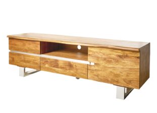 Meuble de télé en bois d'acacia massif