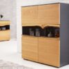 Buffet haut en bois massif et MDF