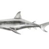 Requin en alliage argenté mural