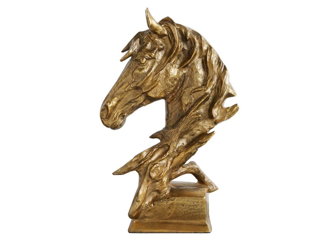 Sculpture cheval doré