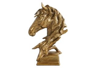 Sculpture cheval doré