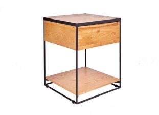 Table d'appoint en bois plaqué chêne