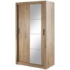 armoire penderie chene avec miroir 120 cm - Chêne