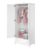 armoire penderie 85 cm chambre enfant rose et blanc