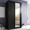 armoire penderie moderne noir 120 cm