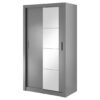 armoire penderie grise 120 cm - Gris