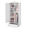 armoire fille rose et blanc 196 cm