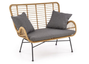banquette rotin exterieur avec coussin