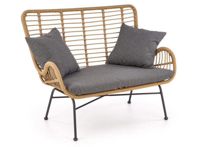 banquette rotin exterieur avec coussin