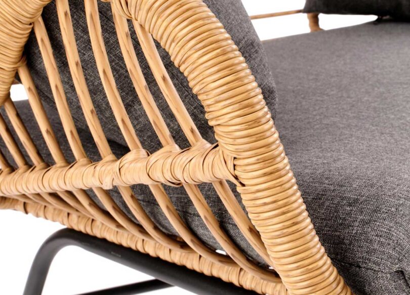 zoom sur le rotin synthetique