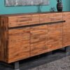 meuble buffet industriel en acacia et métal