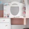 meuble coiffeuse pour enfant ou ado rose et blanc