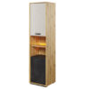 armoire de chambre 195 cm 2 portes 2 niches style industriel