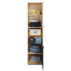 armoire colonne chambre ado pas cher aspect chene et gris graphite