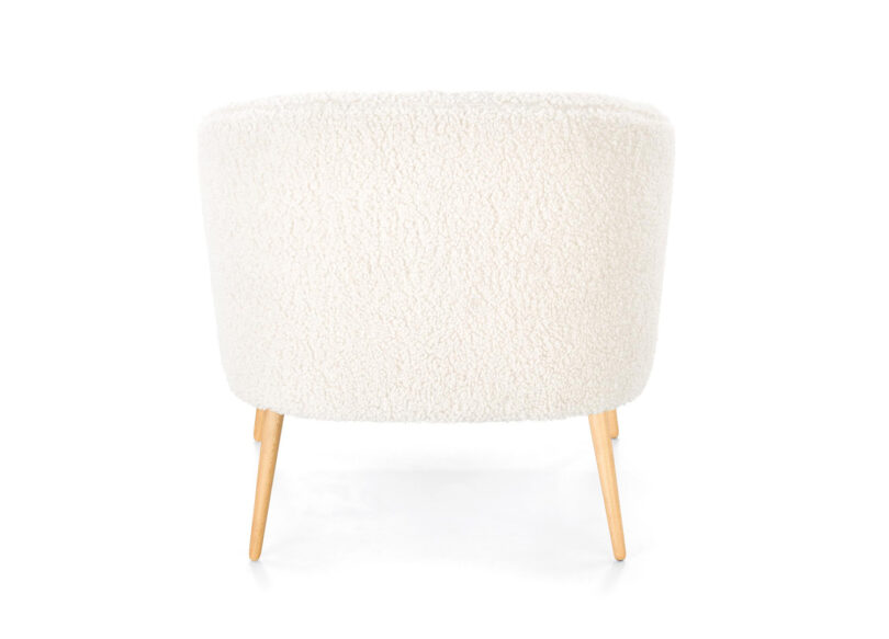 arriere du fauteuil bouclette creme