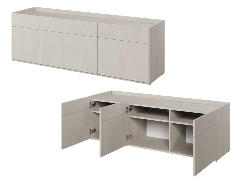 meuble de rangement gris pour chambre