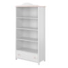 meuble de rangement chambre enfant rose pale et blanc