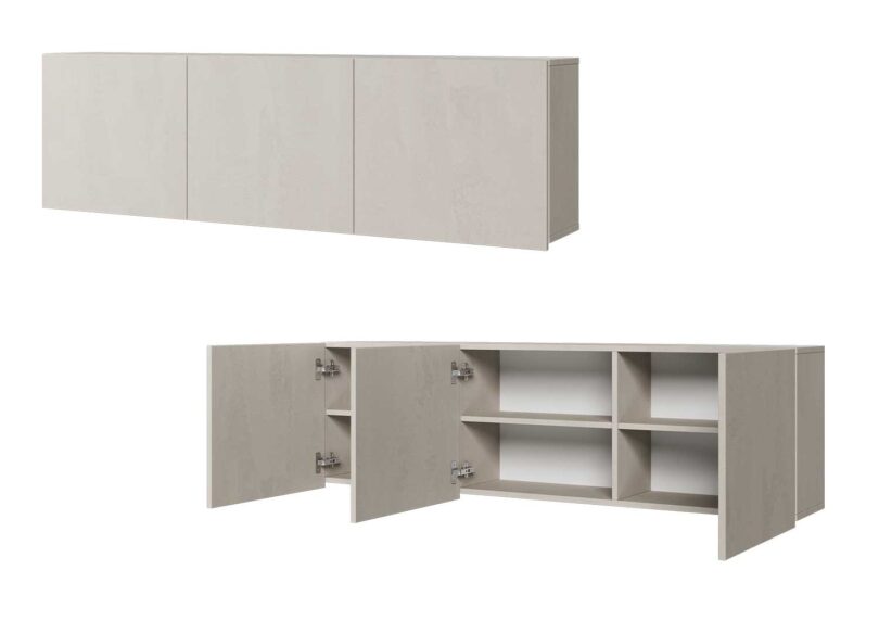 meuble mural gris pour bureau