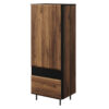 meuble colonne 143 cm aspect bois fonce