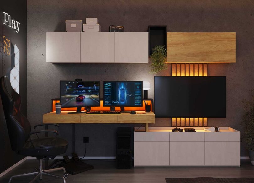 ensemble meuble chambre ado bureau style industriel