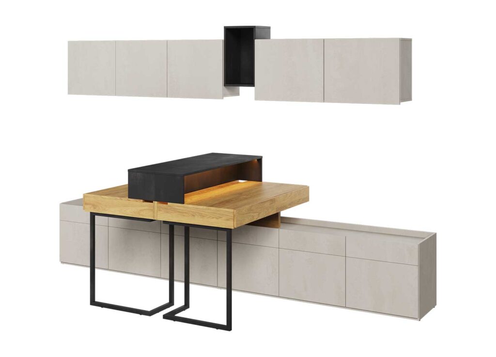Ensemble meubles de bureau double industriel chambre ado