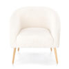 fauteuil confortable en tissu boucle creme