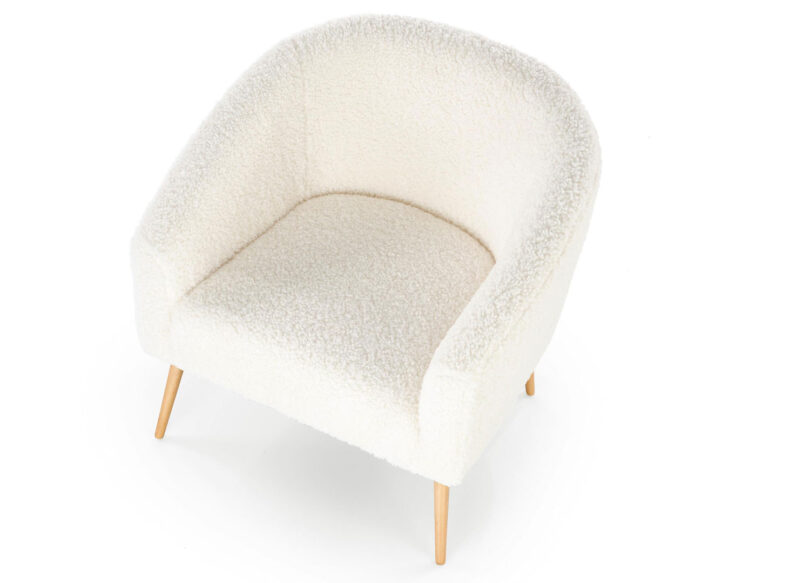 fauteuil salon moderne en tissu boucle tendance